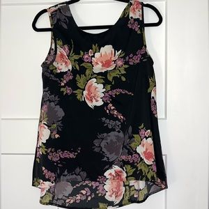 O’Neill black floral tank top
